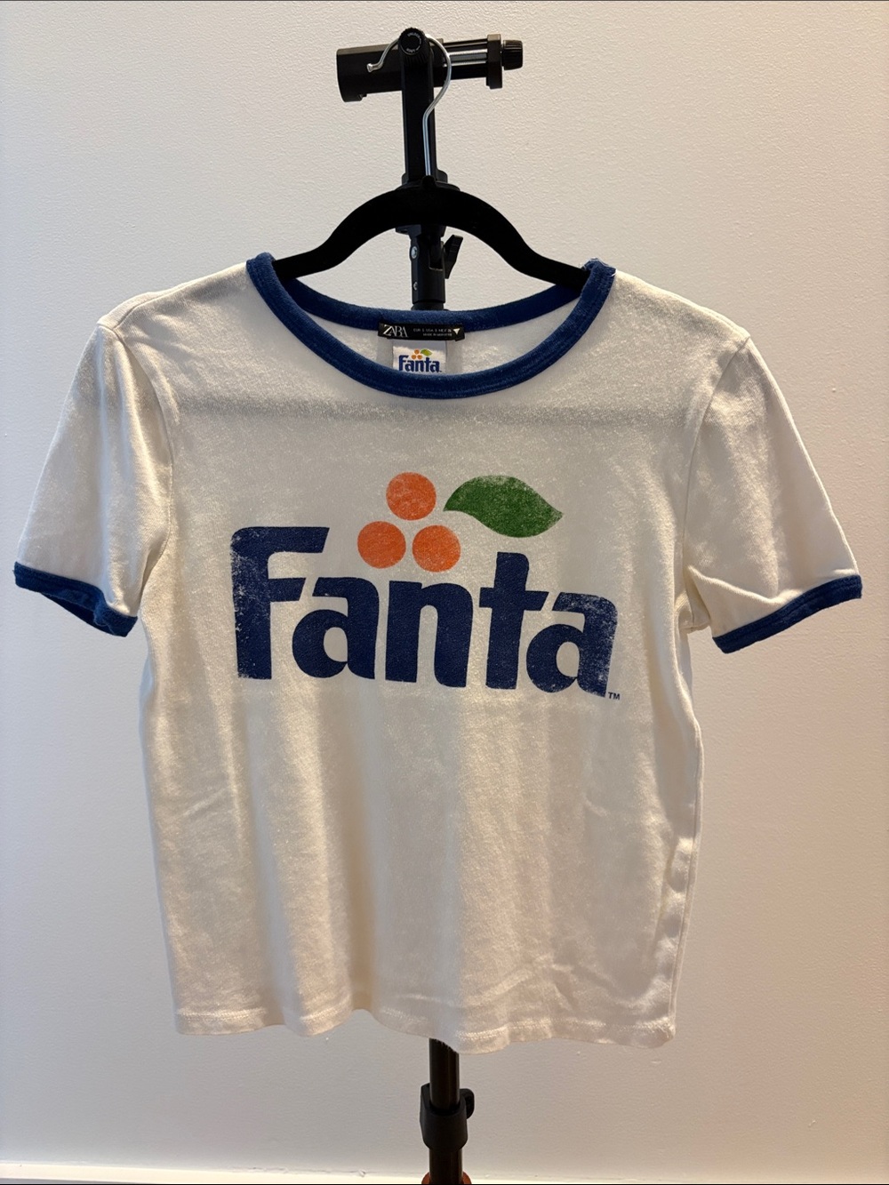 Zara White Tee with Fanta Logo